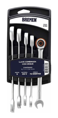 LLAVE COMBINADA C/CRIQUE 5PZAS. BREMEN